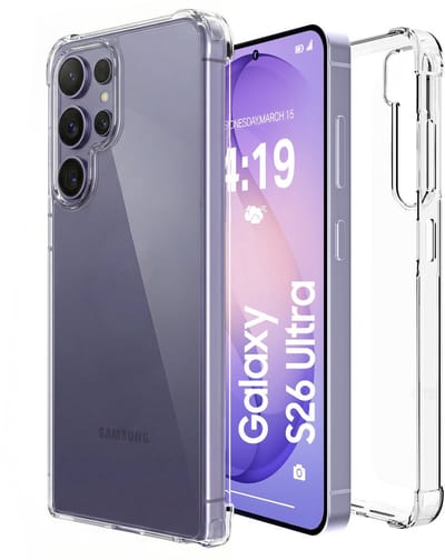 iTech telefoonhoesje geschikt voor Samsung S26 Ultra hoesje siliconen - backcover - optimale bescherming - Transparant