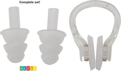 *** Neusclip Zwemmen - Zwemaccessoire - Inclusief Oordoppen - Voor Comfort & Bescherming - van Heble® ***