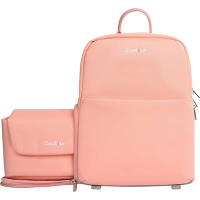 Cwatcun D75 camerarugzak voor dames heren fotograaf buitenfotografie tas schokbestendig M Size roze