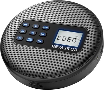 Draagbare CD Speler - Muziekspeler Bluetooth - Muziek Luisteren - Ingebouwde Dubbele Luidsprekers - 8 Uur Speeltijd - Zwart