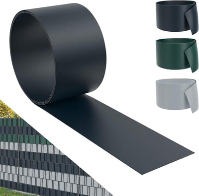 Zichtwerende stroken - Inkijkbescherming hek - Balkon tuinhek - Weerbestendig hard pvc - 2.5m x 19cm 30 stuks - Antraciet