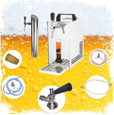 Complete set - Biertap PYGMY 20/K met membraanpomp, 1-leiding droogkoeler van RVS, 25 liter/uur, incl. doseerzuil, Green Line, KEG: Type D