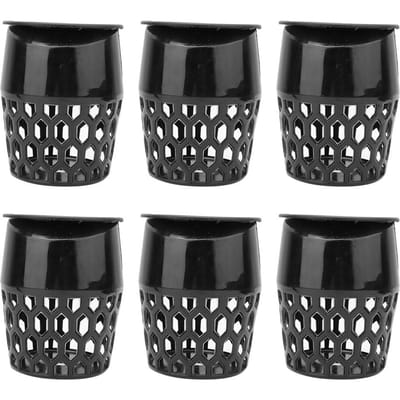 6 STKS Plastic Duurzaam Praktisch Snooker Mand Home Entertainment Biljartbal Opbergzak Pooltafel Accessoires 16cm / 6.3in black