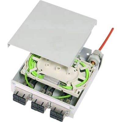 Telegärtner 100022818 Verbindingscassette voor glasvezelkabels Grijs-wit (RAL 7035) 1 stuk(s)