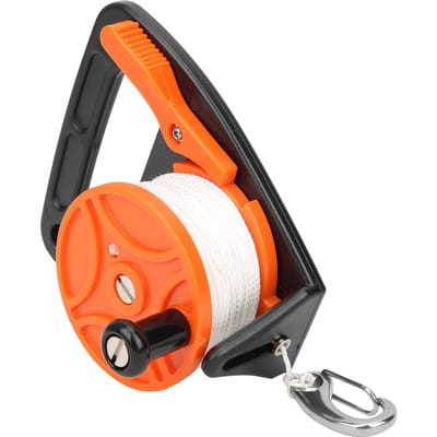 150ft Duiklijn Reel Duikuitrusting met Handvat Kaartpositie PP Touw Combinatie oranje