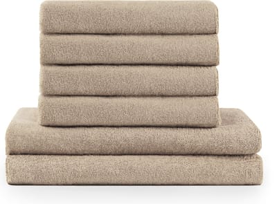 Blumtal Terry Handdoeken Set - 2 x Baddoek & 4 x Handdoek: Taupe