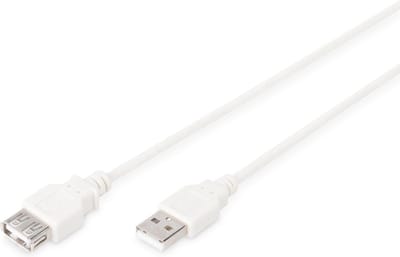 Digitus AK-300202-018-E USB-kabel USB 2.0 USB-A stekker, USB-A bus 1.80 m Beige