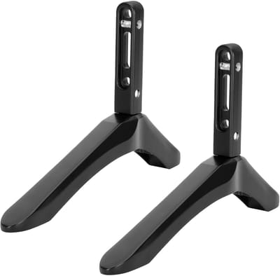 TV Voetstuk - Tafelstandaard Basis - Stabiele TV Plaatsing - Universele Gatafstand - 240mm Lengte - Zwart