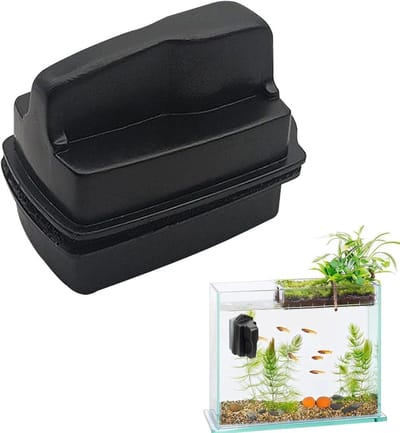 Aquarium raamreiniger, aquariumglasreiniger, magnetische raamreiniger voor aquarium, aquariumaccessoires voor aquarium, 0,5 cm dik, S (5,6 x 3,5 x 4,2 cm)