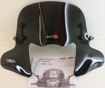 Scooter Windscherm - Rookgrijs Deflector - Bescherming Tegen Wind - Voertuigspecifieke Pasvorm - 51cm Breed - Rookgrijs