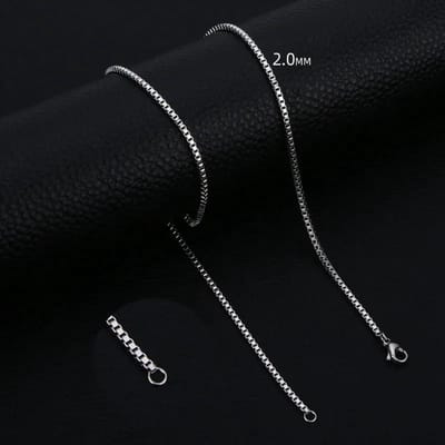 Aramat Jewels | Halskettingen | Stalen Venetiaanse Ketting Zilverkleurig – Elegante Schakelketting RVS Unisex | 45cm / 2mm |45cm | | Staal | Volwassenen | Verkleurd niet