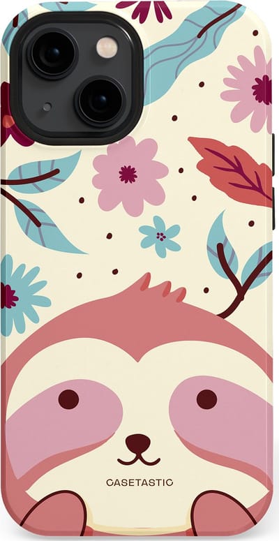 Casetastic Hoesje Geschikt voor Apple iPhone 13 Mini Magsafe - Stijlvolle Beschermende Duo-layer Case - Luiaard knuffels