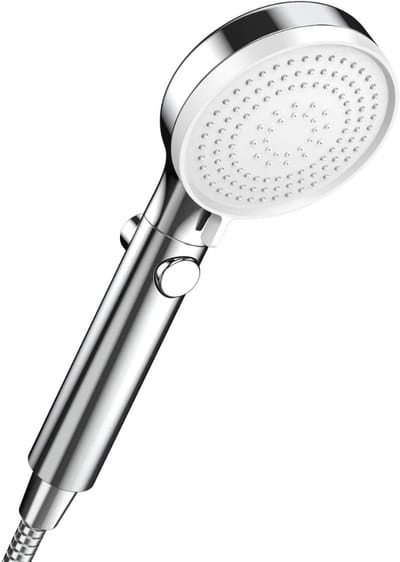 Famanu – Handdouche met stopfunctie, waterbesparend, hogedruk, 3 straalstanden, chroom, universele aansluiting, badkamer en keuken