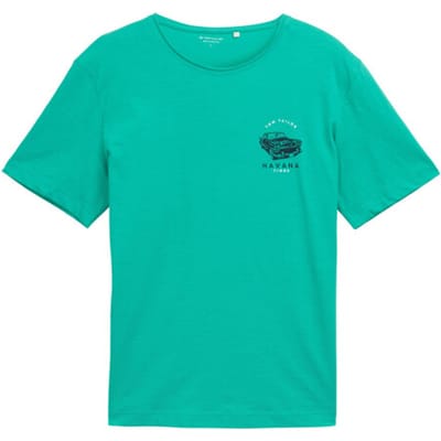 Tom Tailor - T-shirt - Heren - XL - Groen - Katoen - 1046755