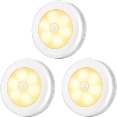 Nachtlampje - Nachtlampje volwassenen - Nachtlampje met bewegingssensor - Oplaadbaar lampje - 3 stuks warm wit nachtlampje - automatisch aan/uit - Kastverlichting - Bewegingsmelder wandlamp binnen - Voor trap-slaapkamer-keuken-kinderkamer-gang