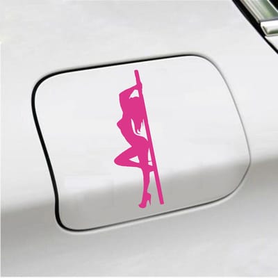Bumpersticker - Paaldanseres - 16 X 5 - Roze