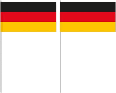 Zwaaivlaggetje Duitsland - 50x - 24 cm - papier - handvlaggetje - landen versiering - vlag