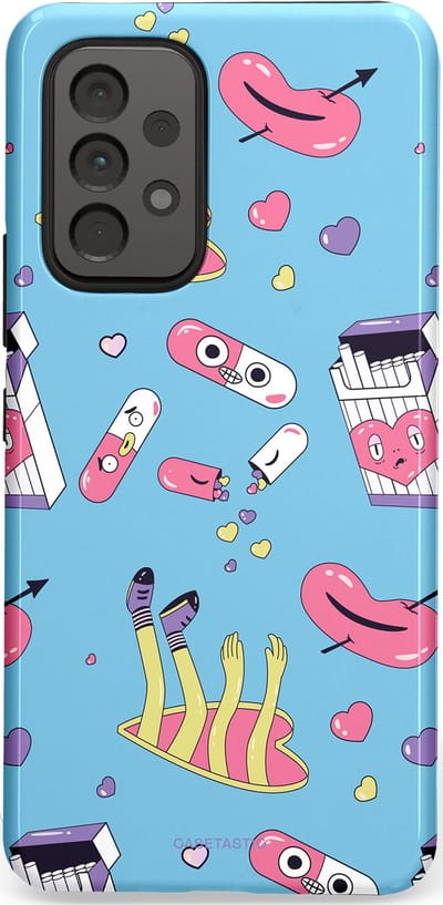 Casetastic Hoesje Geschikt voor Samsung A53 - Stijlvolle Beschermende Duo-layer Case - Liefdespil