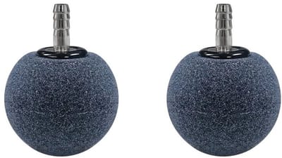 Dailygoods- Luchtsteen 2 Stuks - O2 Diffuser Steen - Antiroest - Geschikt voor 4 mm Luchtslang - Fijne Bellen - Zuiver Koperen Connector - Beluchter