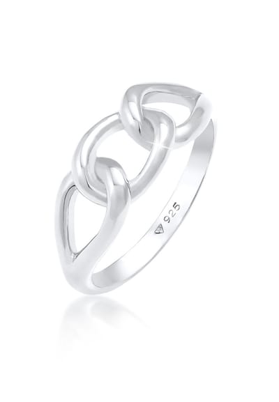 Elli - Ring - Dames Knopen Symboolketting Look in verguld 925 Sterling Zilver - Dames