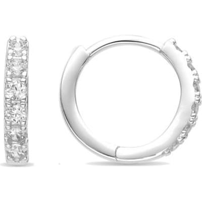Luxenter Oorbellen met Glimmende Zirkonia zilverkleurige afwerking - Ulgel