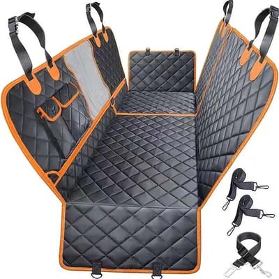 Honden autostoelhoes - Reisaccessoire huisdier - Veilig reizen - Waterdicht en antislip - 500 g - Oranje