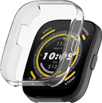 Strap-it TPU bescherm hoesje - geschikt voor Amazfit Bip 5 - transparante schokabsorberende case voor de Amazfit Bip 5
