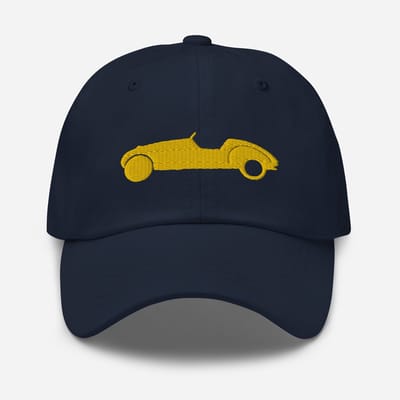 De2pktjes - Geel geborduurde pet (voor en achter) Burton - Marineblauw