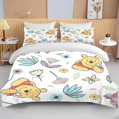 Winnie de Poeh Beer Beddengoed Sets Dekbed Quilt Bedsprei Dekbedovertrek Kussensloop 2-3 Stuks Sets Kinderen Volwassen Maat US Full 203x228cm