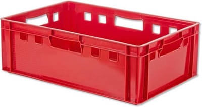 Alpac Stapelbak - Opbergbak - E2 Vleeskrat - 600 x 400 x 200 mm - 40L - Rood