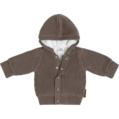 Baby's Only Vestje met capuchon teddy Soul - Mokka - 80 - 100% ecologisch katoen - GOTS