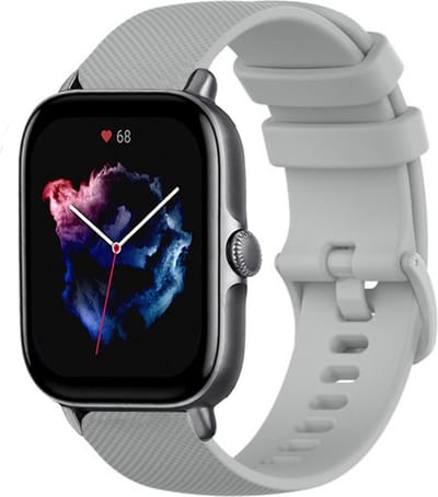 Strap-it Luxe siliconen bandje - geschikt voor Xiaomi Amazfit Bip / Bip Lite / Bip S / Bip U Pro / Amazfit GTS 1-2-3-4 / Amazfit GTR 42mm - grijs