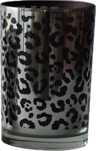 Waxinelichthouder zilver leopard large
