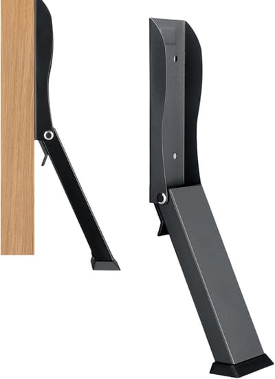 Deurstopper - Winddicht - Bescherming tegen schade - Dubbele installatie - 14 x 4.3 cm - Zwart