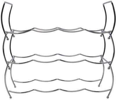 Svenska Living Wijnrek - 12 flessen - chrome - metaal - 43 x 42 x 15 cm