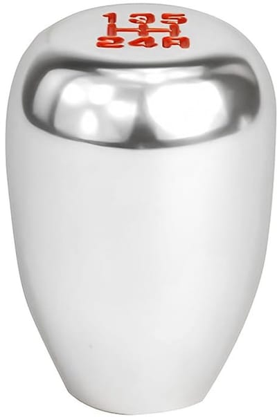 Dailygoods - Auto-pookknop - Versnellingspook met 5 versnellingen - Aluminiumlegering - Zilver - Auto-stylingaccessoires - Geschikt voor handmatige tr...