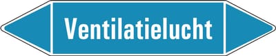 Ventilatielucht leidingmarkering op vel 126 x 26 mm - 5 per vel