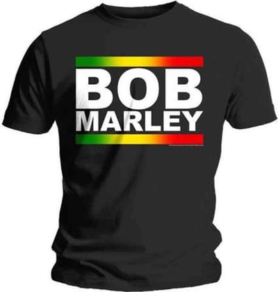 Bob Marley - Rasta Band Block Heren T-shirt - S - Zwart