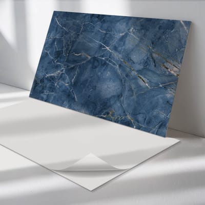 Wallfluent Vinyl Wandpaneel - Natuursteenpatroon Vinyl Wandbekleding - 120 cm x 60 cm - Marine PVC wandpaneel - Verpakking van 1 stuk - Rechthoekig Wandbekleding Vinyl - Texturen Wandpaneel - Zelfklevend Muurpaneel - Wandpaneel Keuken en Badkamer