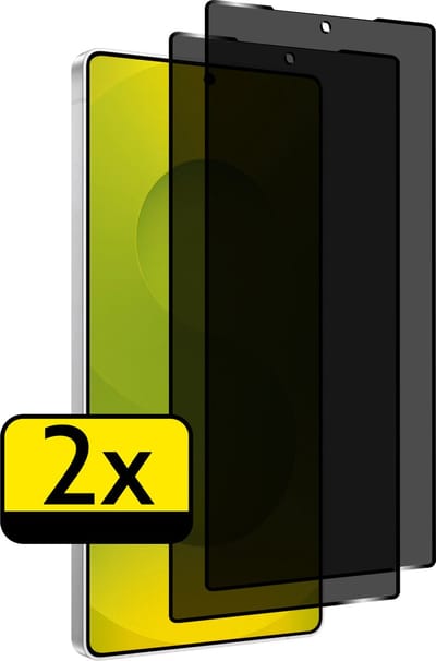Screenprotector - Geschikt voor Samsung Galaxy S25 Ultra - 2 Stuks - Privacy Filter - Beschermglas - Gehard Glas - Tempered Glass - Screen Protector