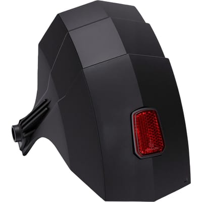 Achterspatbord Geschikt voor Kukirin G3 G4 Elektrische Scooter Kunststof Vervangingsspatbord met Veiligheidswaarschuwing Reflector black