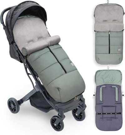 Universele Voetenzak - Kinderwagen Slaapzak - Warm Blijven - Afneembaar Ontwerp - 52 x 46 cm - Groen