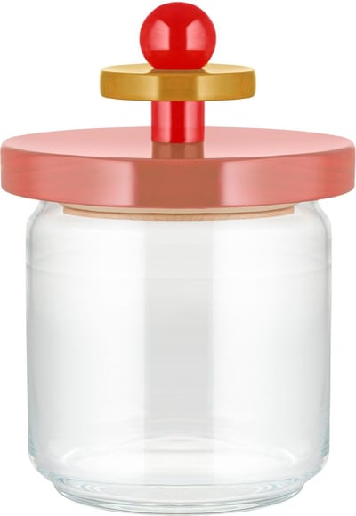Alessi Voorraadpot Twergi - ES16/74 2 - Roze - ø 12 cm / 750 ml - door Ettore Sotsass