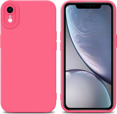 Cadorabo Hoesje geschikt voor Apple iPhone XR in FLUID ROOD - Beschermhoes gemaakt van flexibel TPU silicone Cover Fluid Case