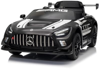 Elektrische kinderauto - Mercedes gt4 - kinderauto - 1 tot 6 jaar - 12V - Zwart