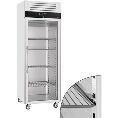 GGM Gastro Tiefkühlschrank Edelstahl ECO - GN 2/1 - 700 Liter - mit 1 Glastür Zilver