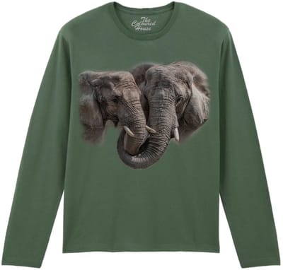 Olifant Big Hug - Elephants The Coloured House Longsleeve T-shirt 3XL