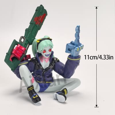 Aixlan David Martinez Rebecca PVC Actiefiguur Cyberpunk Edgerunners Anime Figuur Verzamelaar Model Kerstcadeau Speelgoed Pop gray