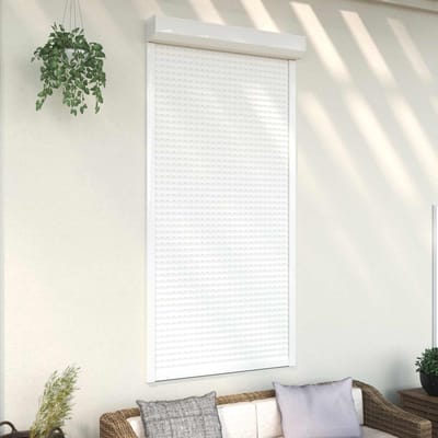 vidaXL - Rolluik - Wit - 110 - x - 220 - cm - Aluminium - en - polyurethaan