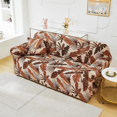 1 stuk elastische bankhoes stretch bankhoes voor woonkamer beschermer afneembaar wasbaar slipcover eenvoudig te installeren & verwijderen 1 Seater brown